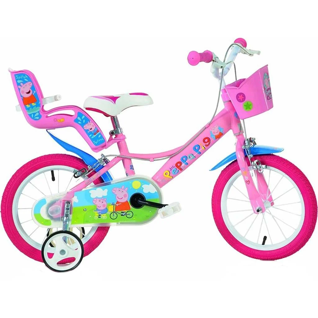 Peppa Wutz pinkes Kinderfahrrad (16 Zoll) - Dino Bikes