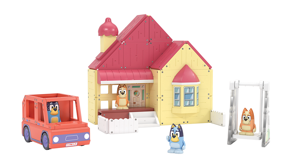 Spielvorstellung: Moose Toys Tile Town Bluey Heeler Familienhaus-Set