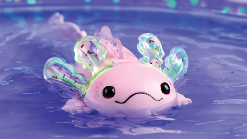 WowWee Fingerlings interaktives Baby-Axolotl mit aufblasbarem Pool