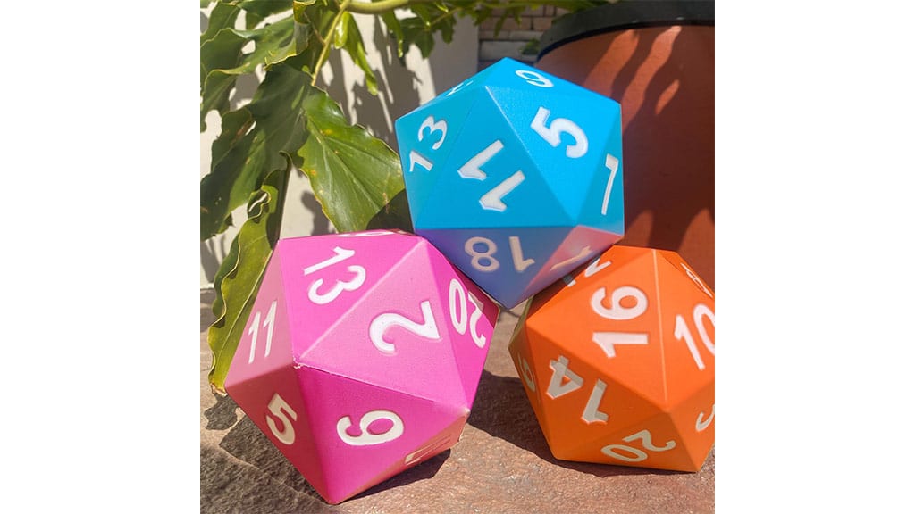 Kess riesiger D20-Würfel