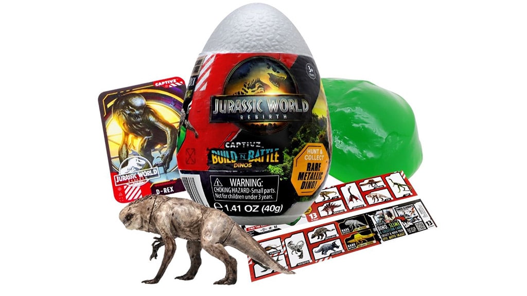 Mit den ToyMonster Jurassic World Wiedergeburts-Spielzeugen können Kinder ihre eigenen Dinosaurier ausbrüten.