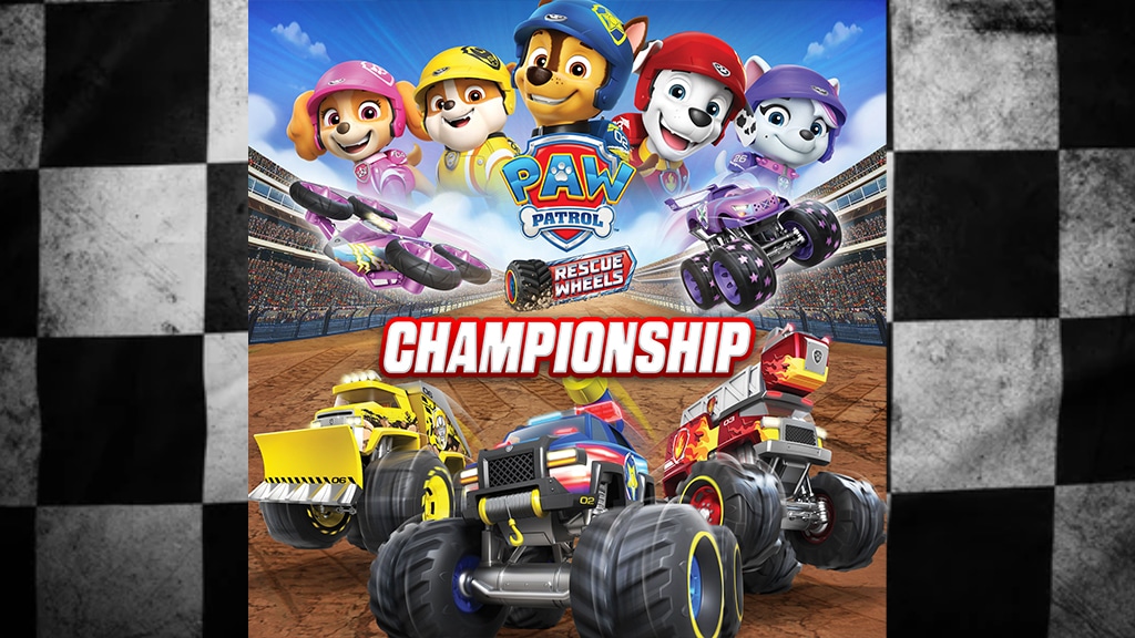 Die Paw Patrol Welpen rasen diesmal mit Monster Trucks im Paw Patrol Rescue Wheels: Meisterschaft