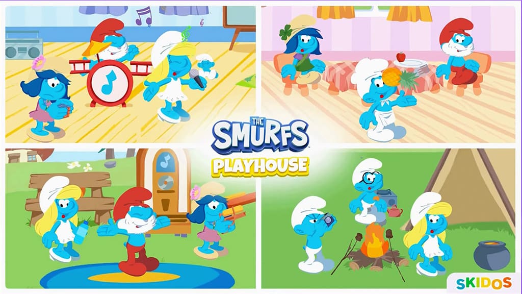 Das Lernen wird spannender und blauer mit dem neuen Schlumpf-Spielhaus-Mobile-Spiel.