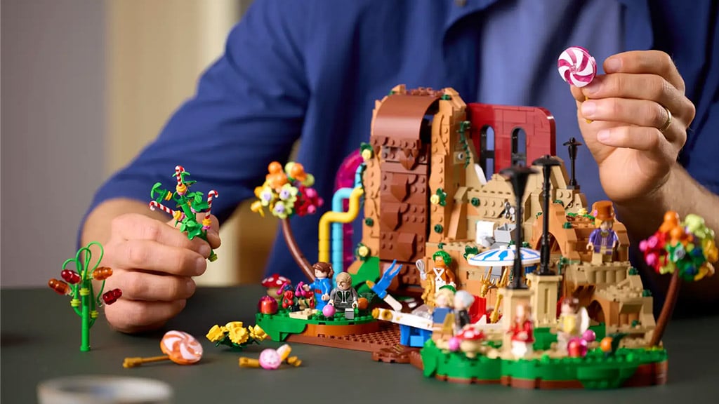 Füge dem Spiel mit diesem Willy-Wonka-LEGO-Set etwas Magie hinzu