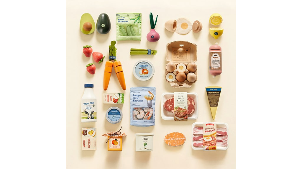 Die organischen Spielgeschirrteile von A Tiny Land machen das Essen magisch.