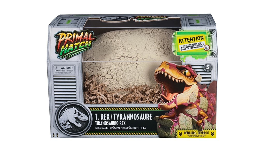 Ziehe deinen eigenen T. rex mit Hilfe des Spin Master Primal Hatch auf!