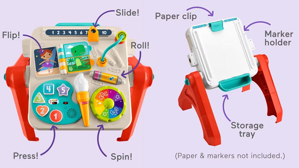 Fisher-Price Lachen &amp; Lernen 4-in-1 Spieltisch und Zeichentafel