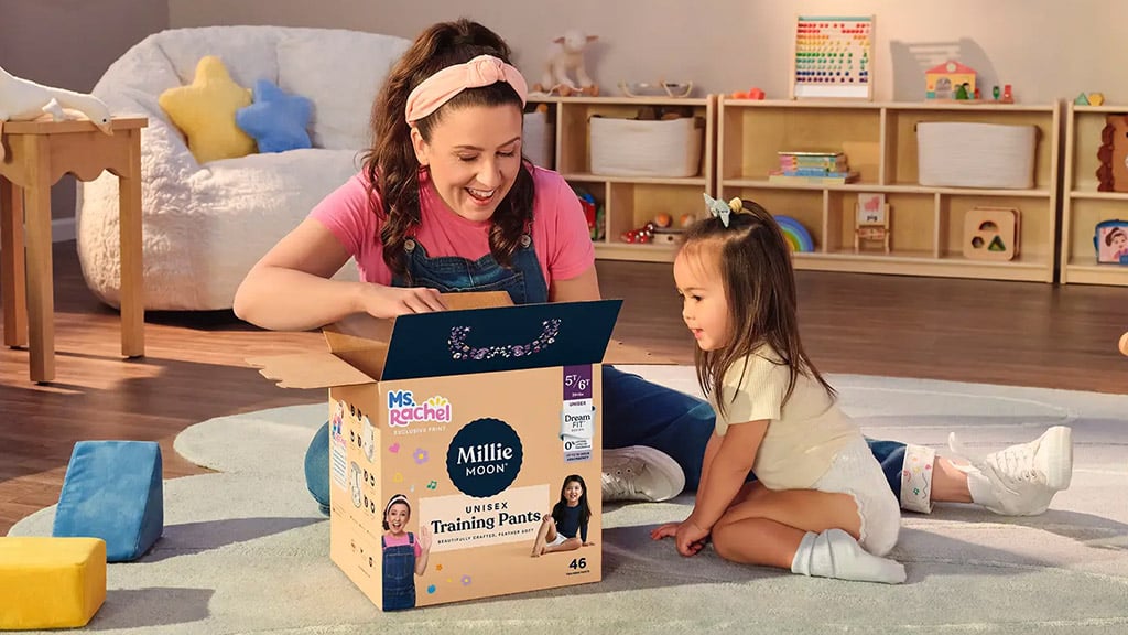 Windelwechsel trifft auf Positivität mit Ms. Rachels Lernhosen