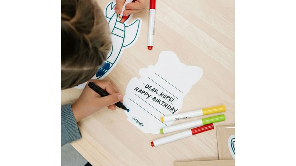 HeyDoodle kreatív színezhető üdvözlőkártyák