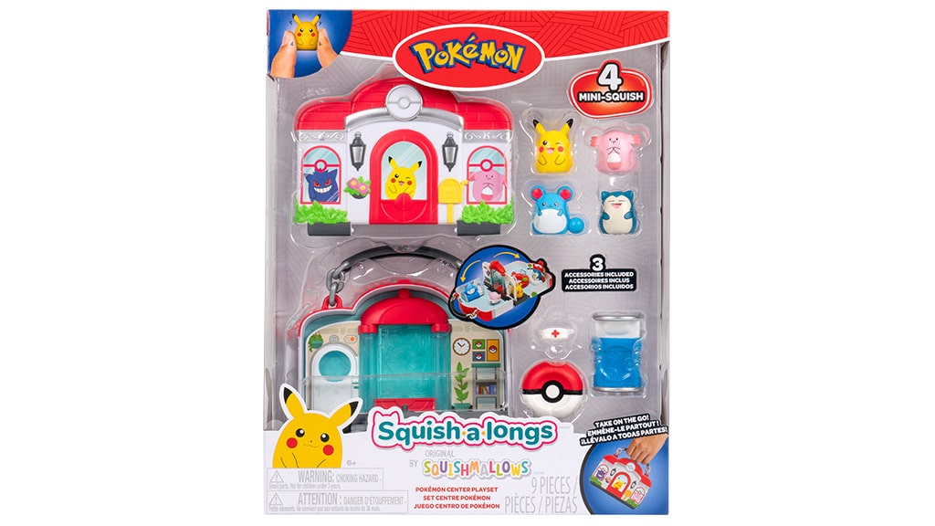 Jazwares Squish-A-Longs Pokémon Center játékszett