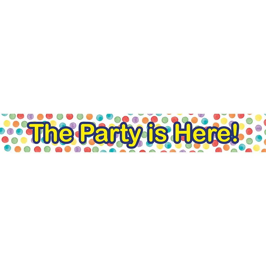 "Die Party ist hier!" Banner – 3-teiliges Set