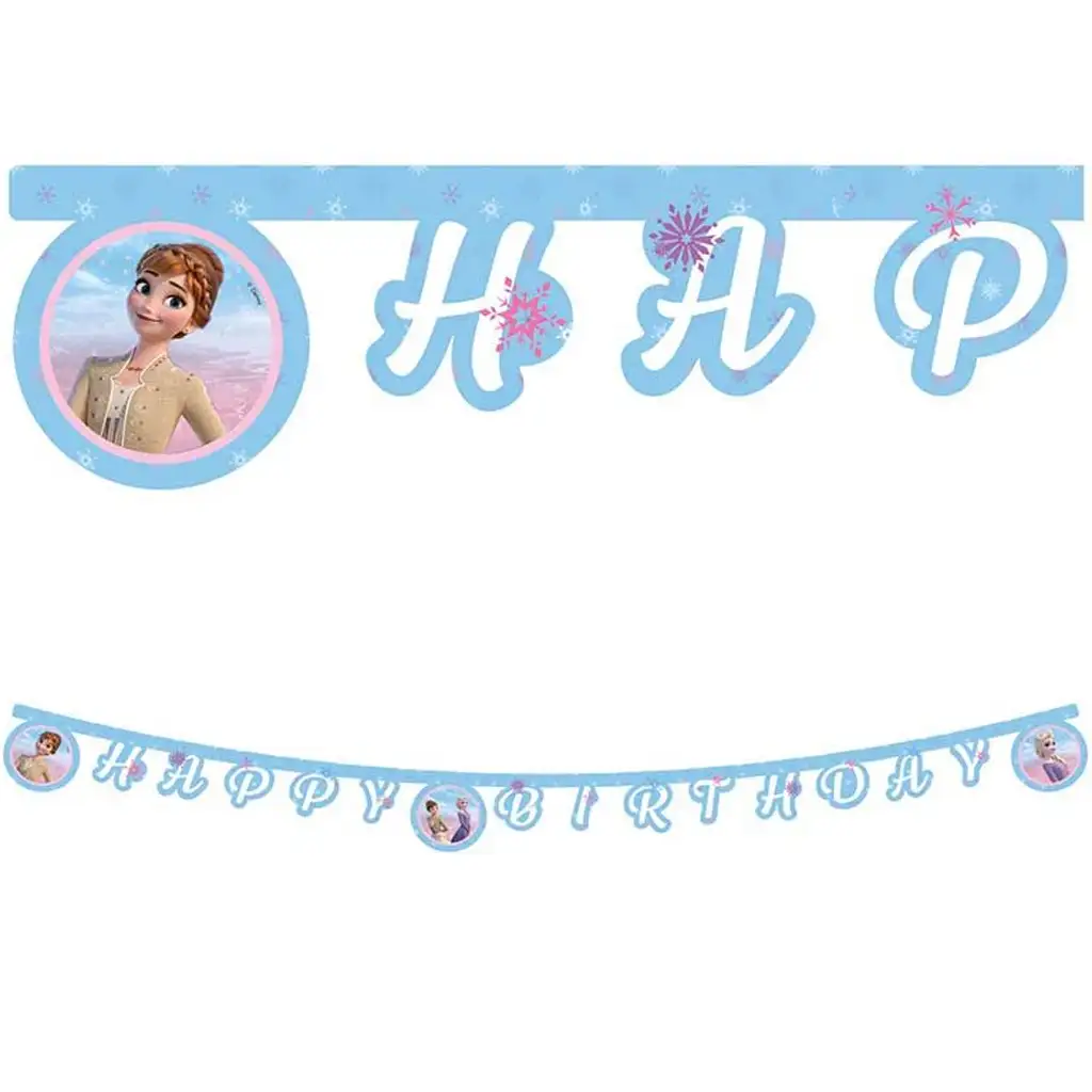 "Eiskönigin 2" Geburtstagsbanner "Happy Birthday" 200cm
