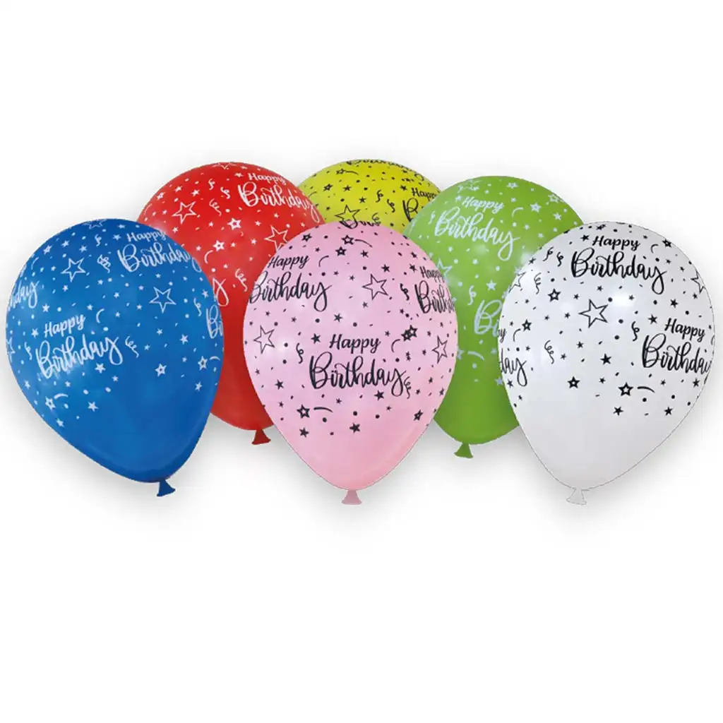 "Happy Birthday" Luftballons – 6er-Set