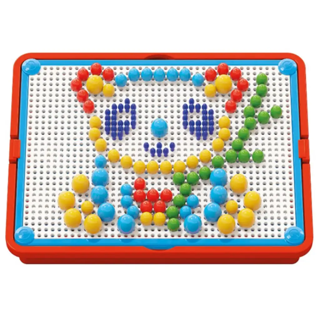 Quercetti: Bunte Steckmosaik-Set mit Tieren, 150 Stück kép 4