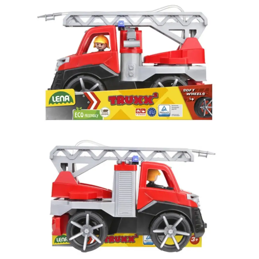 LENA: Truxx 2 rotes Feuerwehrauto mit Leiter 29cm kép 5