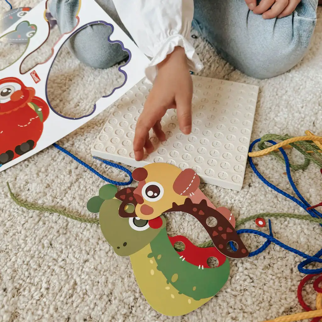 Quercetti: FantaFilo - Zoo Schnürspiel kreatives Spiel kép 3