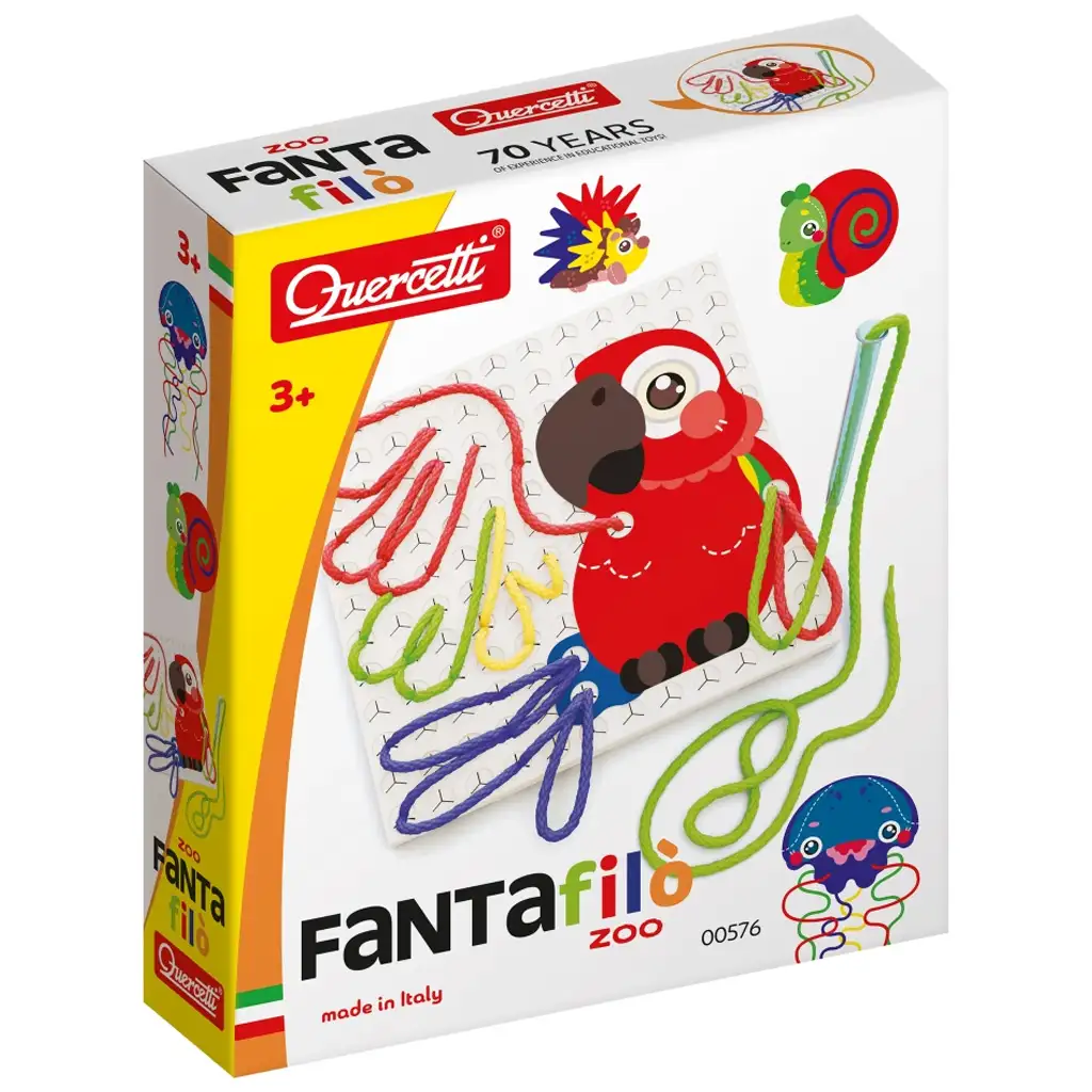 Quercetti: FantaFilo - Zoo Schnürspiel kreatives Spiel