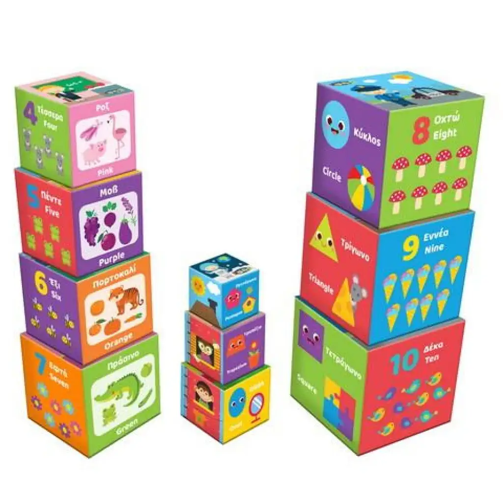 Baby 10 Stück bunte Lernwürfel kép 2