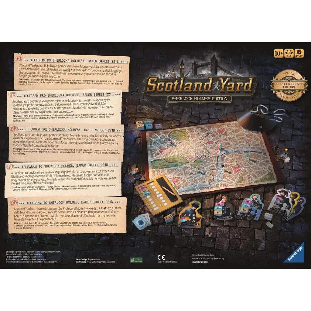 Scotland Yard Brettspiel - Sherlock Holmes Edition - Ravensburger kép 2