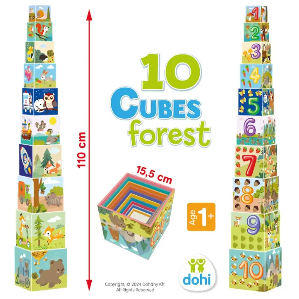10+Cube+Würfelstapelspiel - Wald kép 3