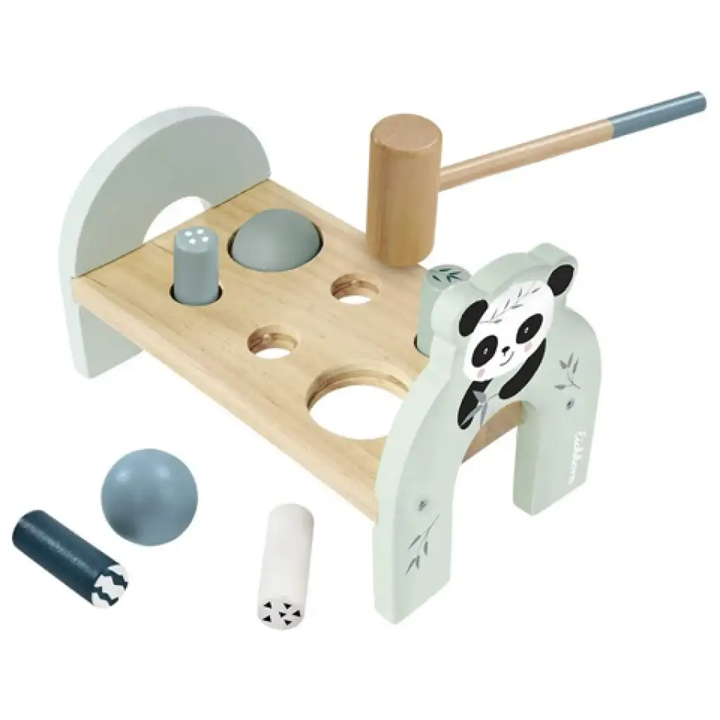 Holz-Panda-Hammer-Spiel - Eichhorn kép 2