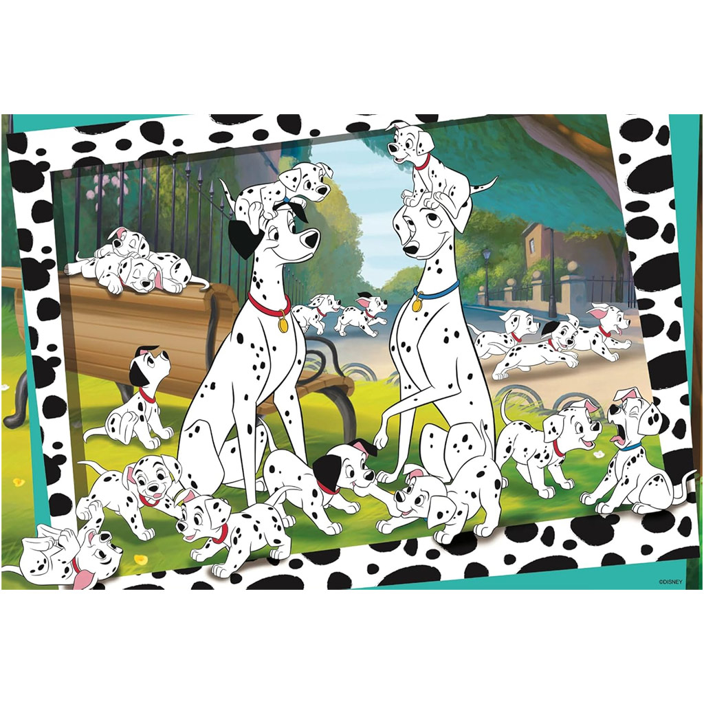 Disney 101 Dalmatiner 2-in-1 Puzzle und Malset mit 24 Teilen, 50x35cm – Lisciani kép 2