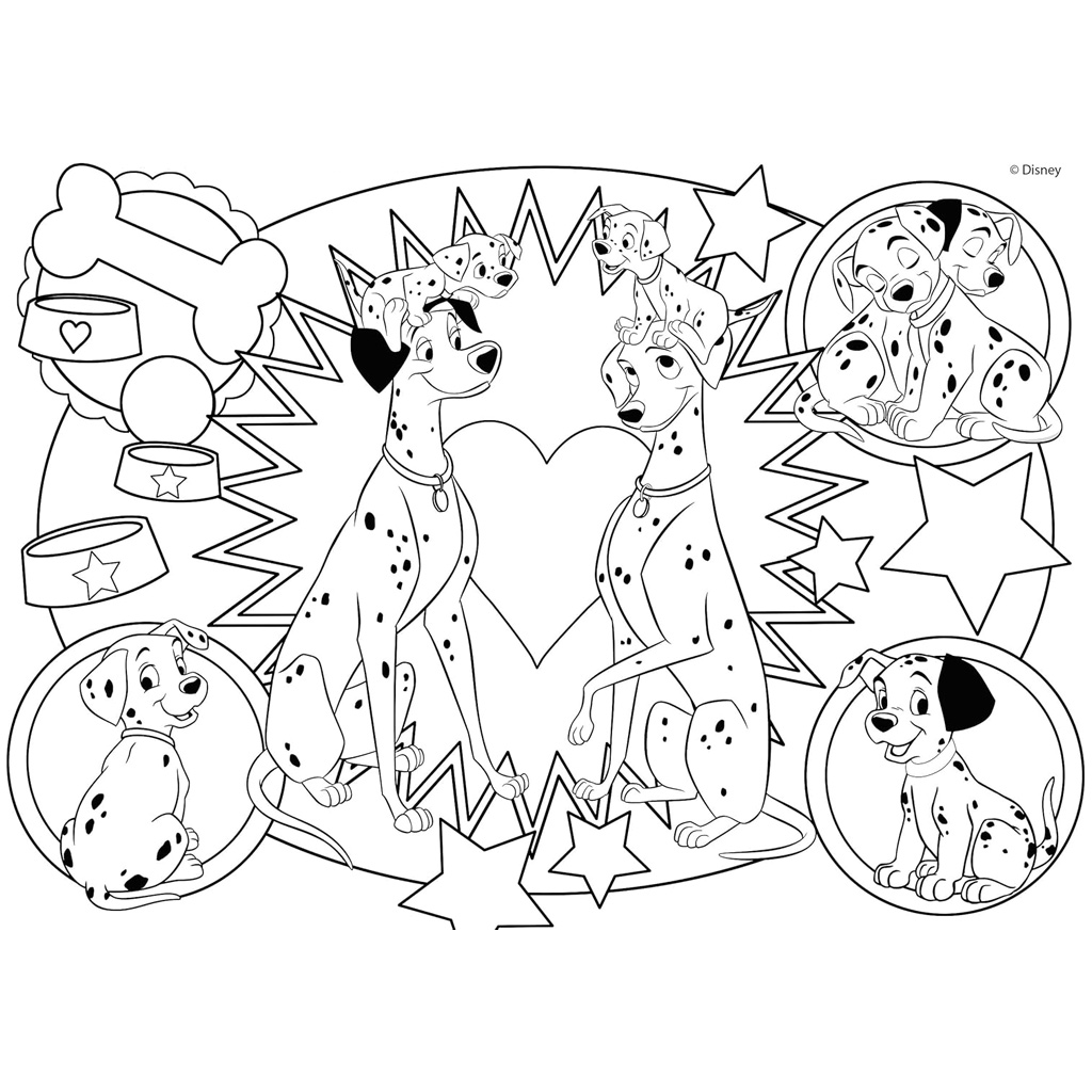 Disney 101 Dalmatiner 2-in-1 24-teiliges Puzzle und Malset 35x25cm - Lisciani kép 3