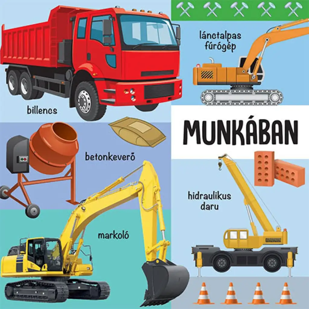 101 bunte Bilder von Maschinen Babybuch kép 2
