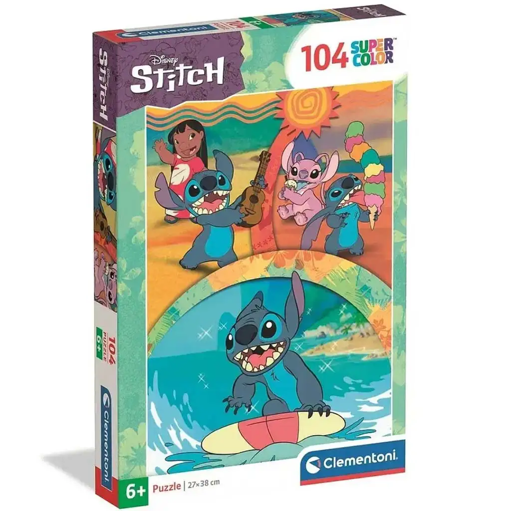 Disney+Stitch Der Sternenhund Supercolor 104-teiliges Puzzle - Clementoni