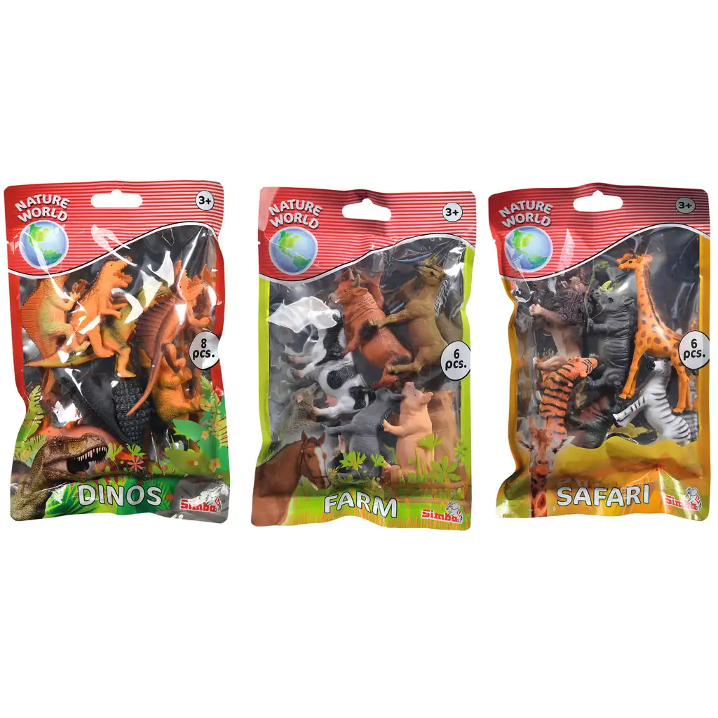 Tierspielfigurenset mit Bauernhof-, Dinosaurier- oder Dschungeltieren - Simba Toys kép 2