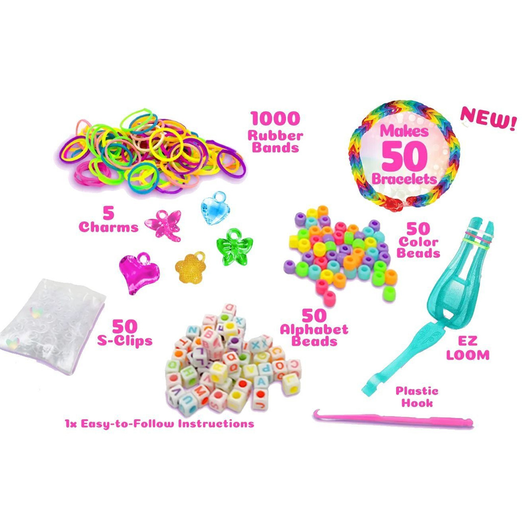 WeCool: ILY DIY Gummiband-Armband-Bastelset mit Perlen, im Becher zur Aufbewahrung kép 2