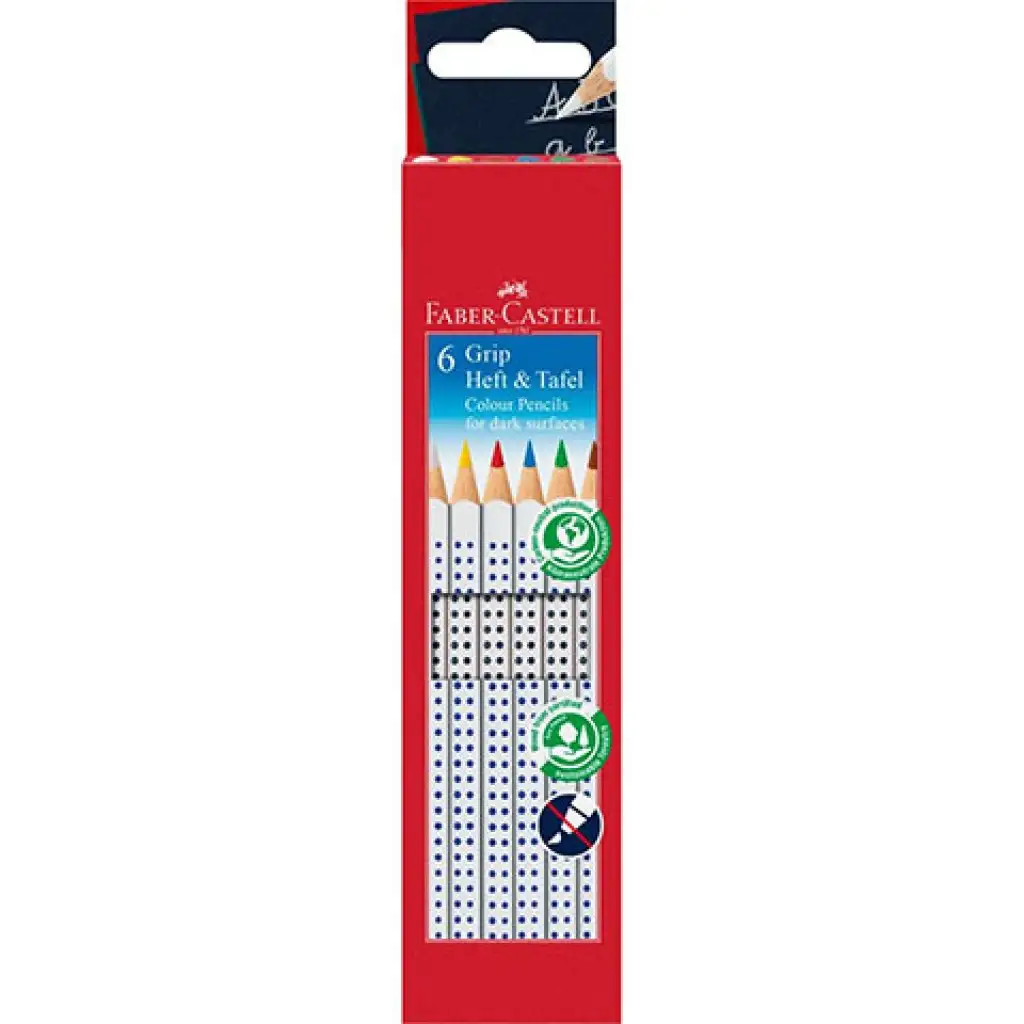 Faber-Castell: Grip színes ceruza készlet sötét felületre 6db-os kép 1