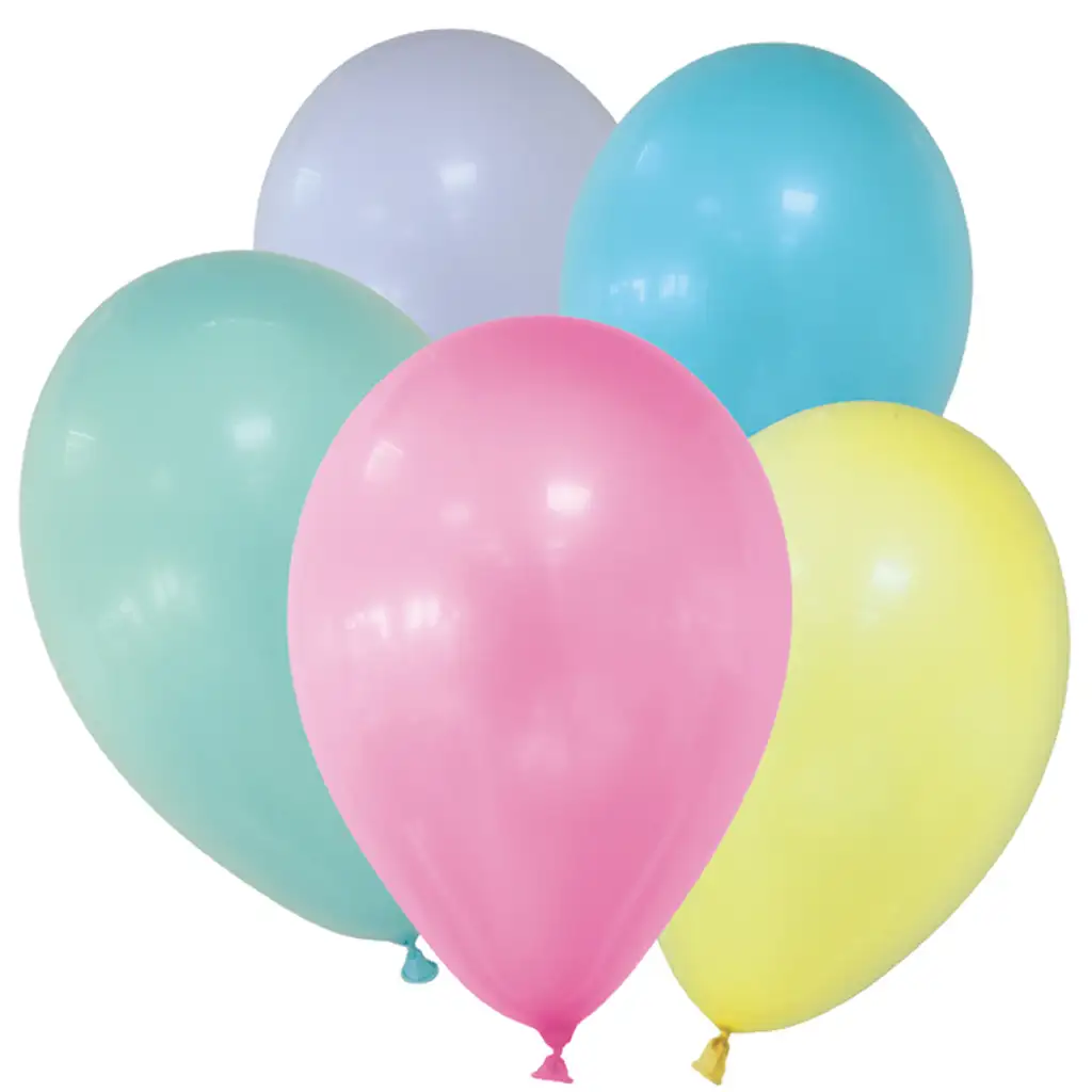 12er-Set Pastellfarbene Luftballons