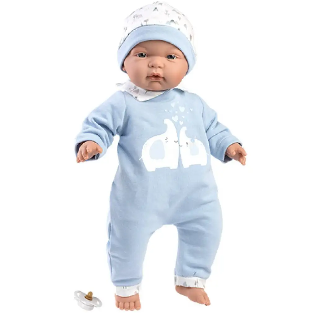 Llorens: Joel Baby in einem Strampler mit Elefanten, 38 cm kép 2