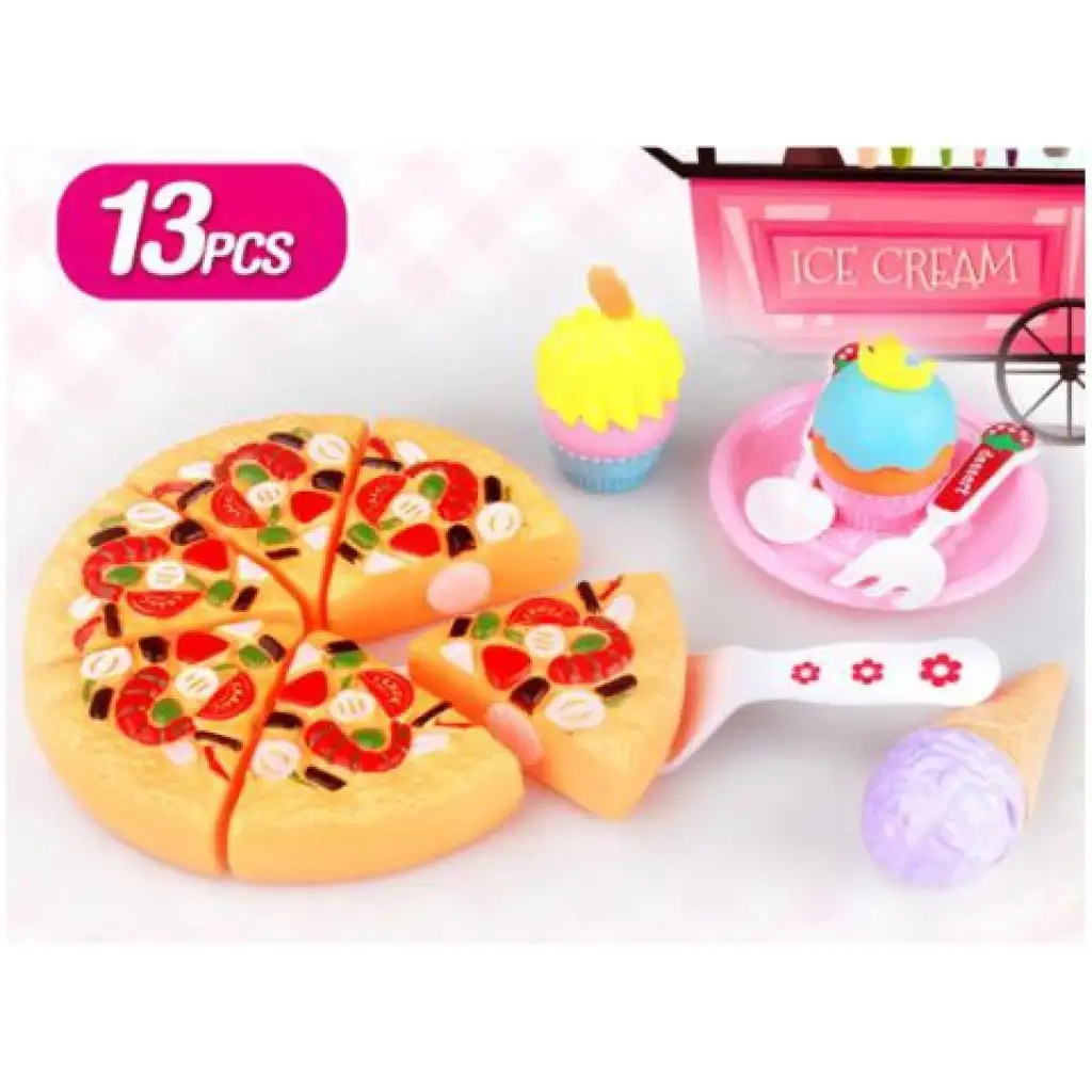 Pizza-Spielset mit Süßigkeiten, 13-teilig
