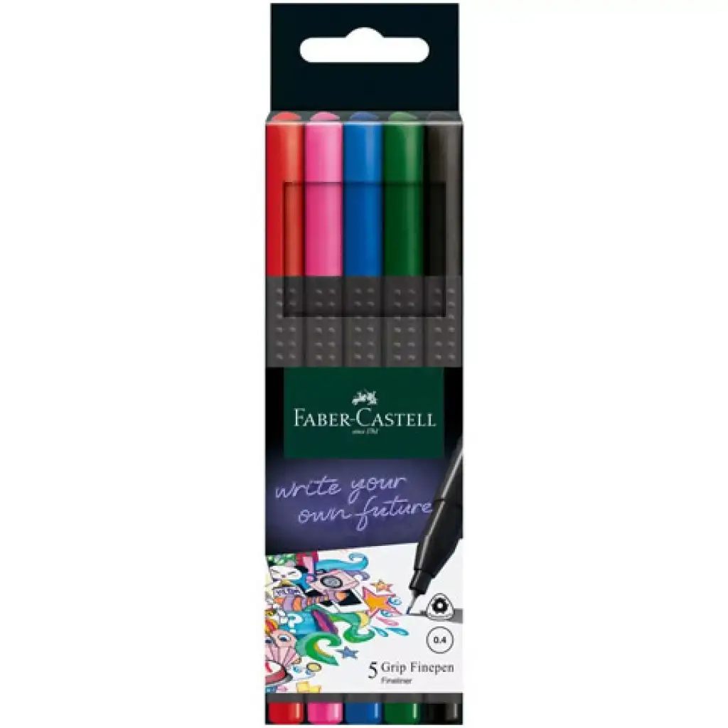 Faber-Castell: Grip 0,4mm-es tűfilctoll szett 5db-os kép 1