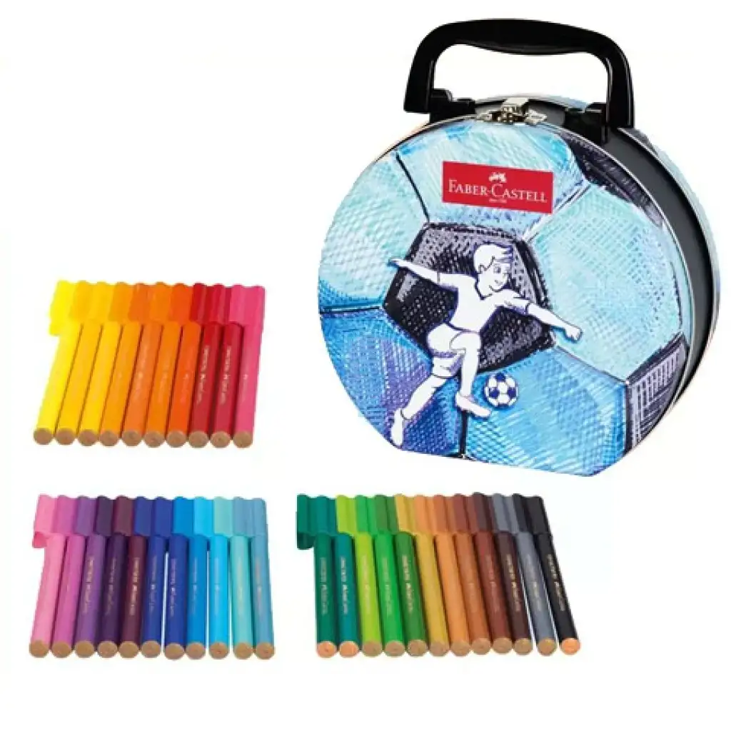 Faber Castell: Connector-Filzstift-Set Fußball, 33 Stück in Metalldose kép 2