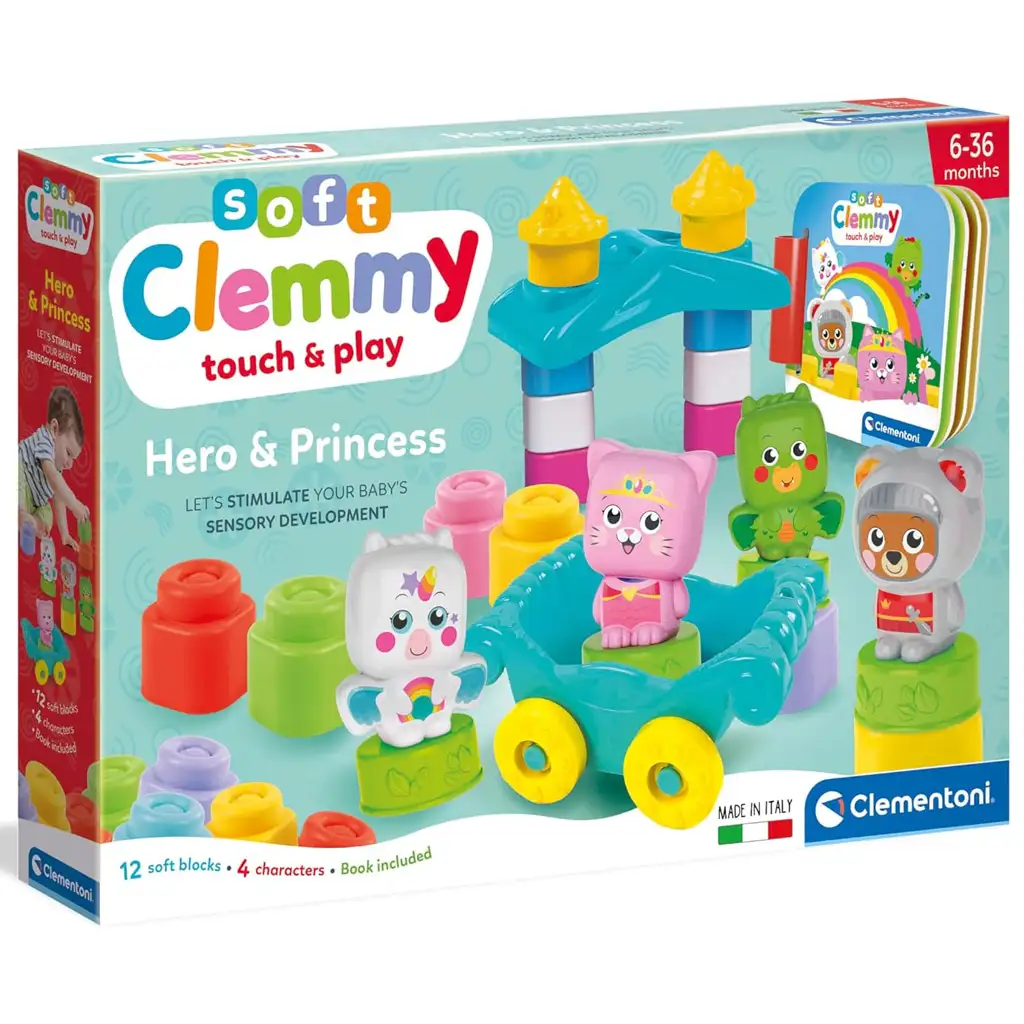 Clemmy: Helden und Prinzessinnen weiches Würfelset - Clementoni kép 2