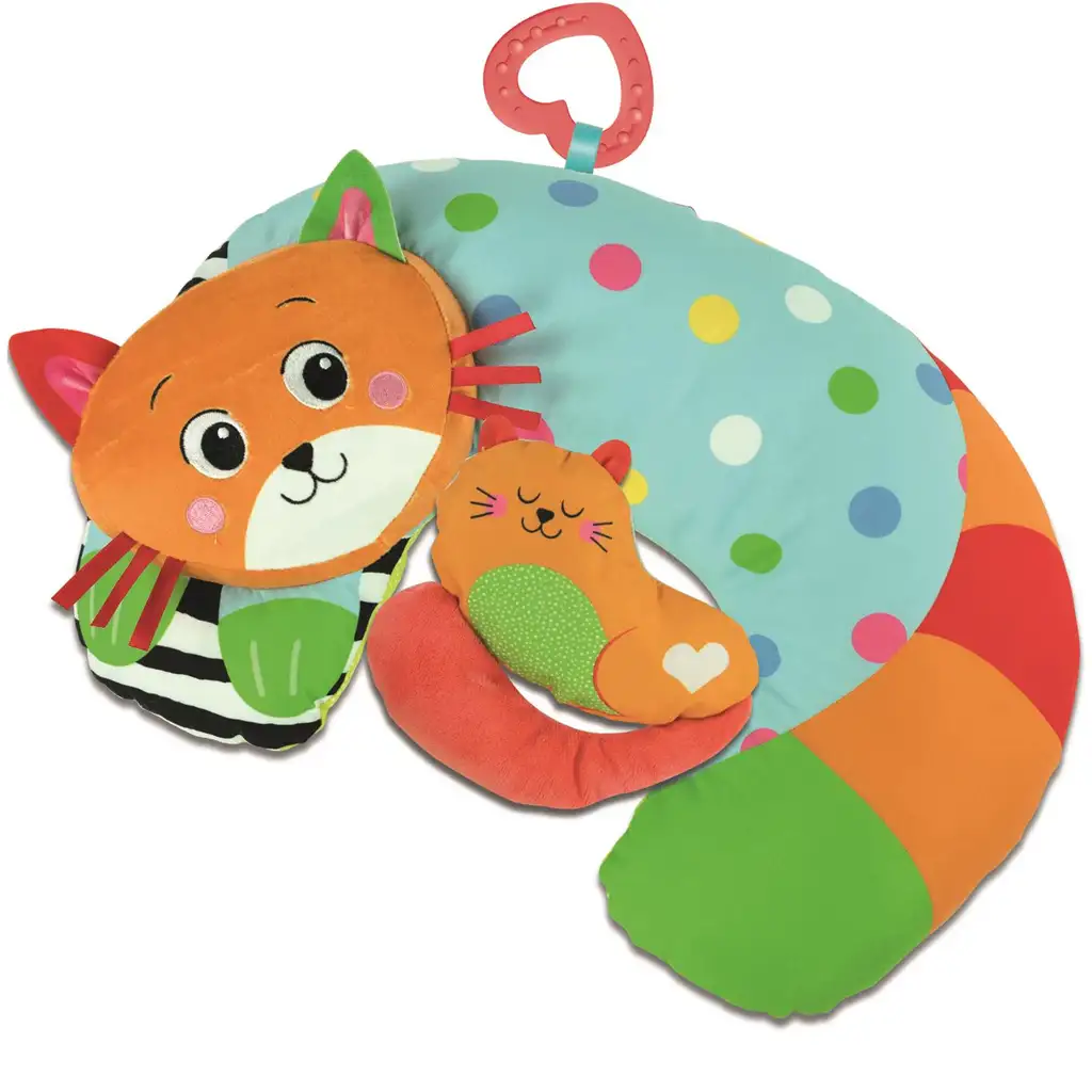 Clementoni Baby: Katzen-Bauchkissen 31x44cm kép 2