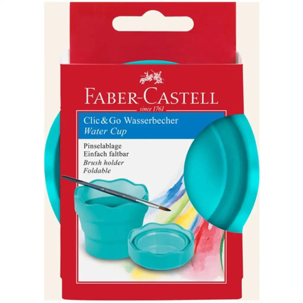 Faber-Castell: Click&Go Pinselbecher in Türkis