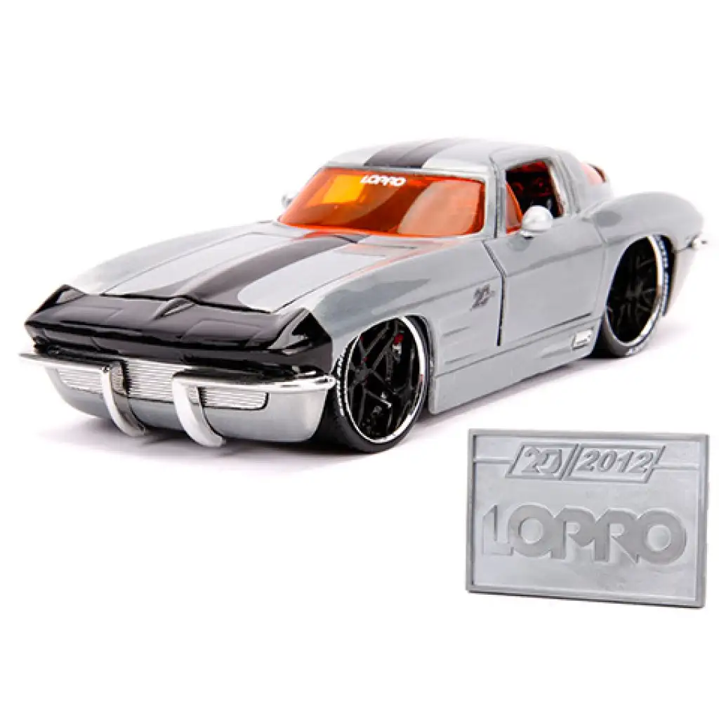 1963 Chevy Sting Ray Metall-Automodell 1/24 - Simba Toys kép 3