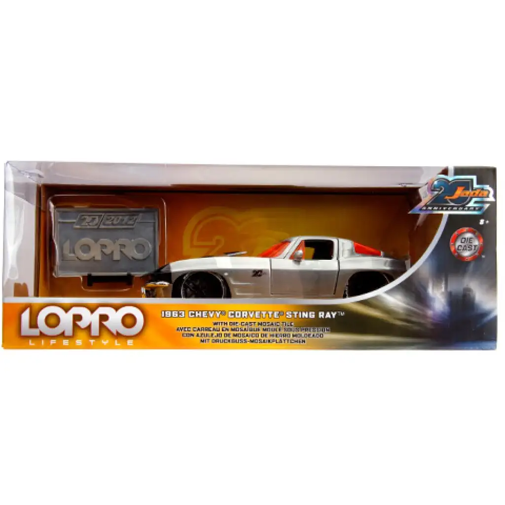1963 Chevy Sting Ray fém autómodell 1/24 - Simba Toys kép 1