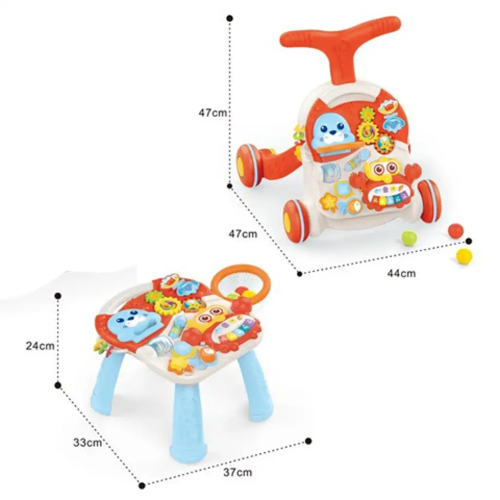 2-in-1 Lauflernhilfe und Fertigkeitstrainingstisch kép 2