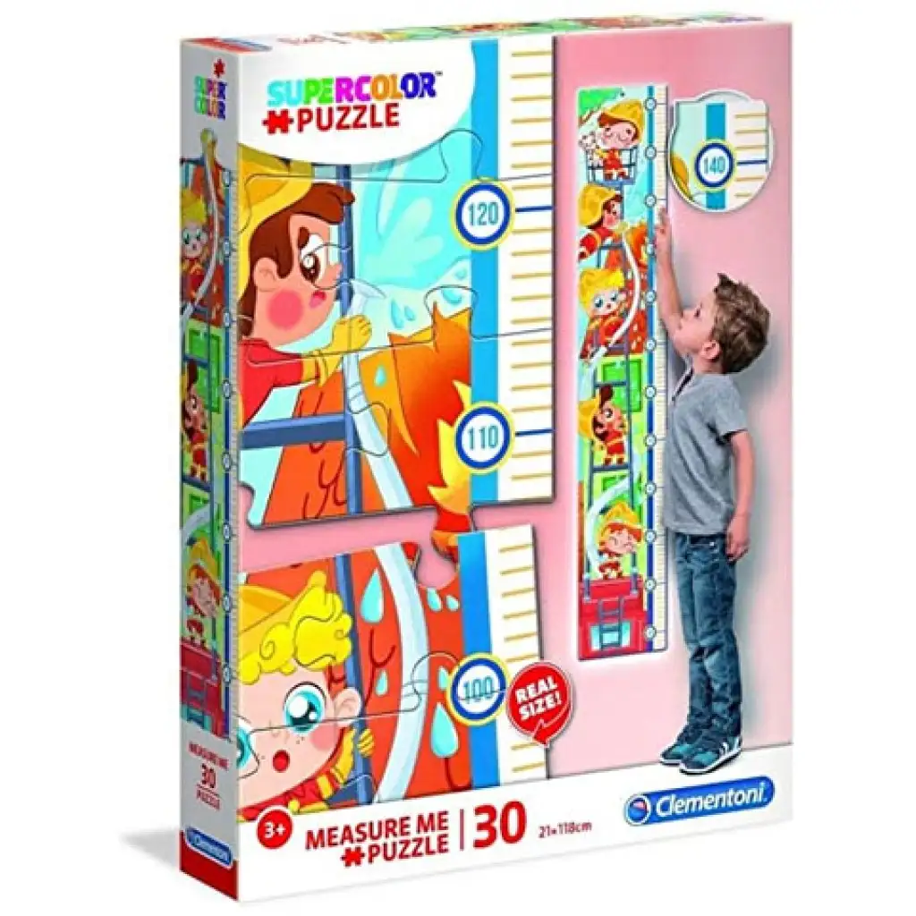 Tűzoltók fali mérce 30 db-os puzzle - Clementoni kép 1