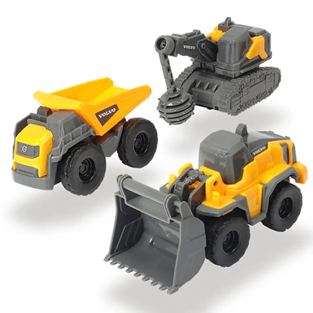 Volvo Arbeitsmaschinen 3er-Set in zwei Varianten - Dickie Toys kép 3
