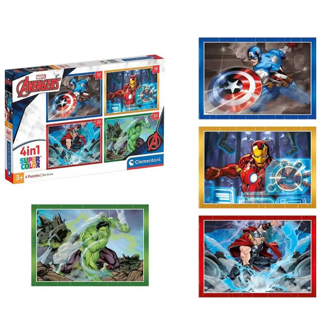 Marvel: Avengers 4-in-1 Supercolor Puzzle - Clementoni kép 2