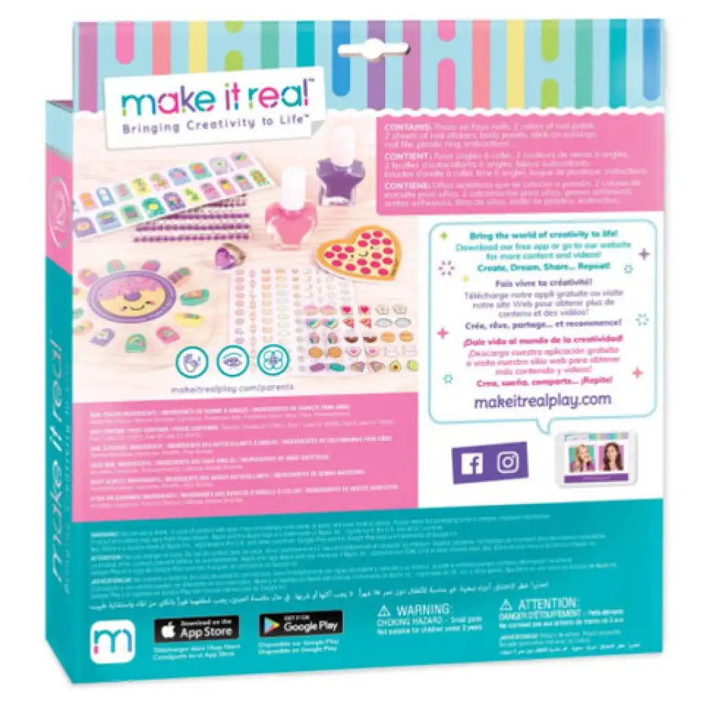 Make it Real: Schönheit-Set mit glitzernden Nägeln kép 2