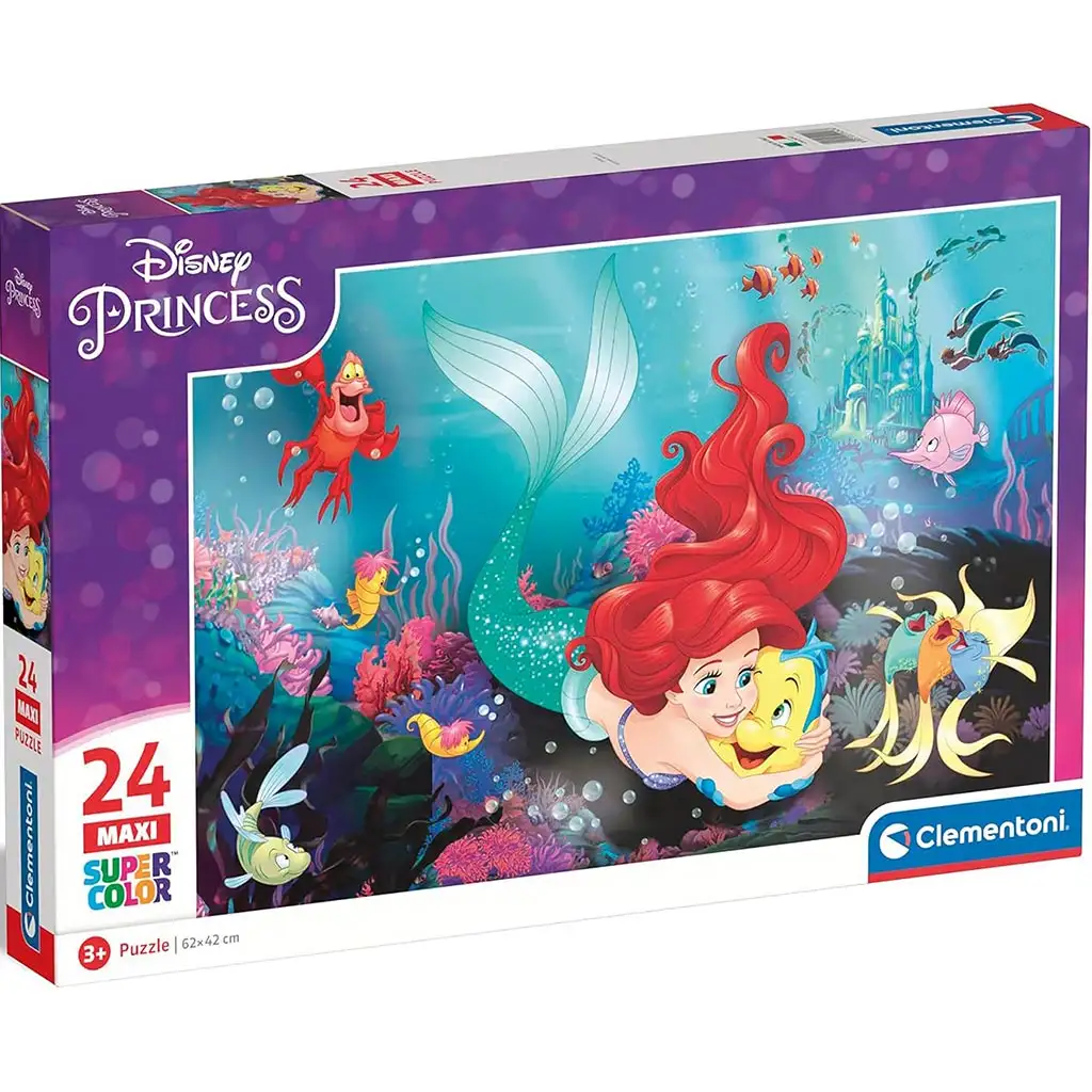 Die kleine Meerjungfrau 24-tlg. Maxi Supercolor Puzzle - Clementoni