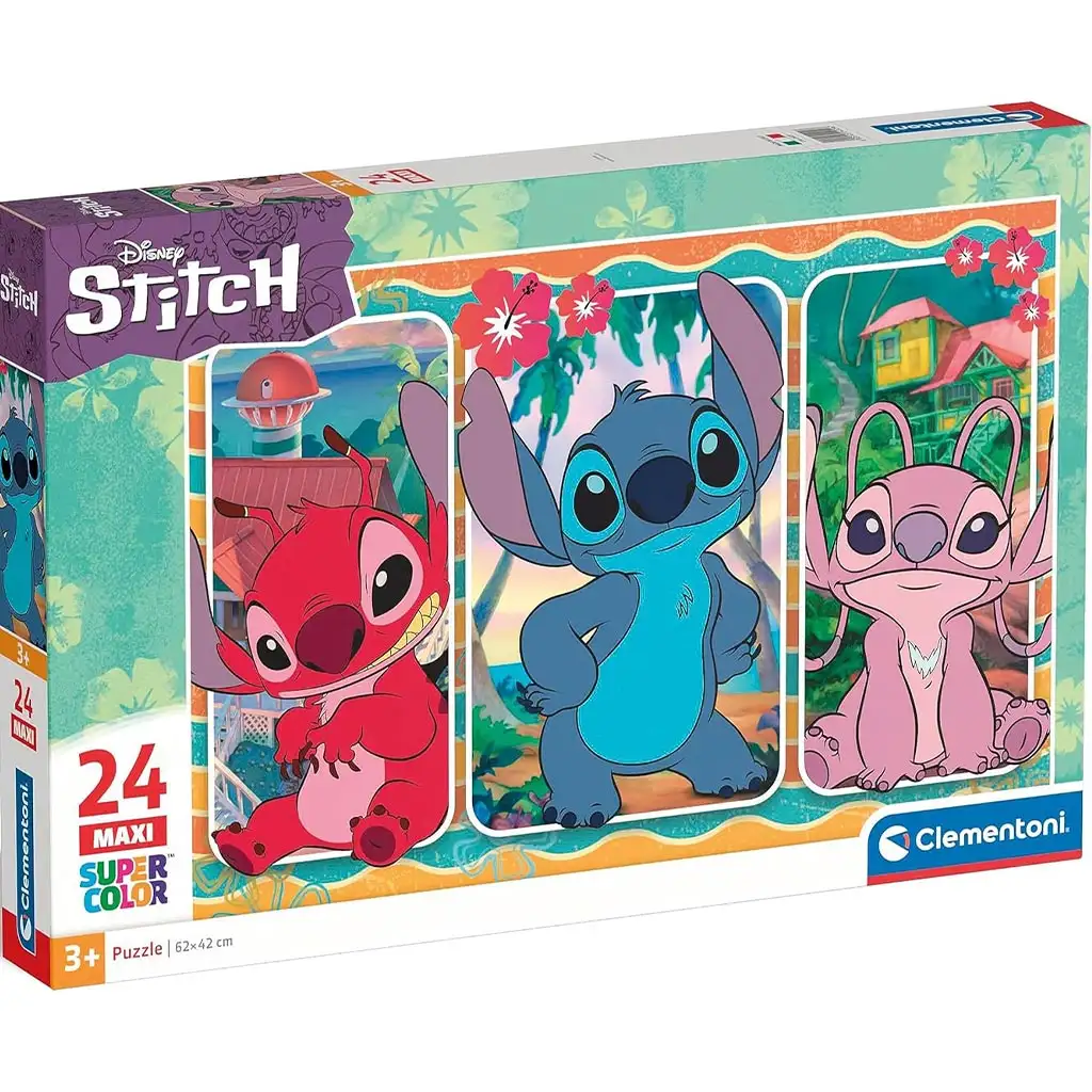 Disney+Stitch 24-tlg. Maxi Supercolor Puzzle - Clementoni
