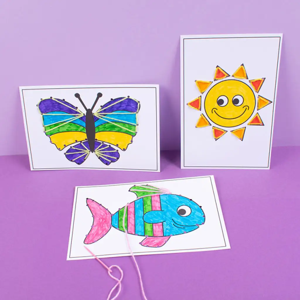 PlayBox: Ausmalbare Nähkarten-Set 48 Stück kép 2